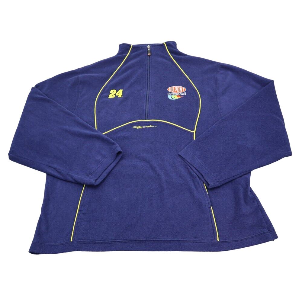 Chase Authentics Sweater Mens 2XL Blue Long Sleeve Side Pockest Chest Zipper